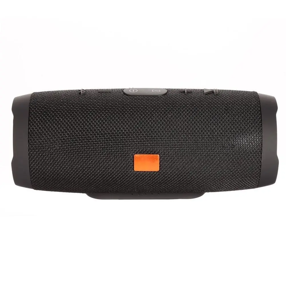 Черный Открытый портативный динамик s бас стерео беспроводной сабвуфер Bluetooth Колонка Громкая связь TF карта AUX USB MP3 плеер для телефона - Цвет: Черный