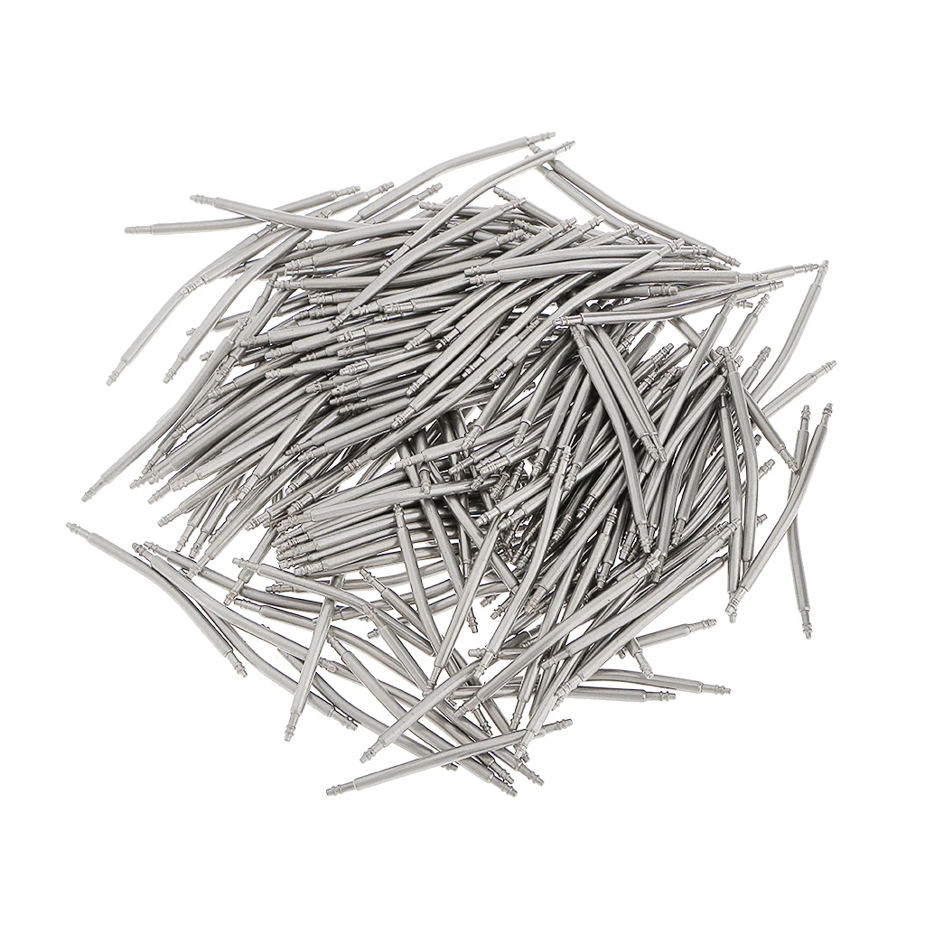 200pcs Stainless Steel Curved Spring Bar Pins Link for Watch Band 24mm 22mm  20mm 18mm Watch Repair Accessory