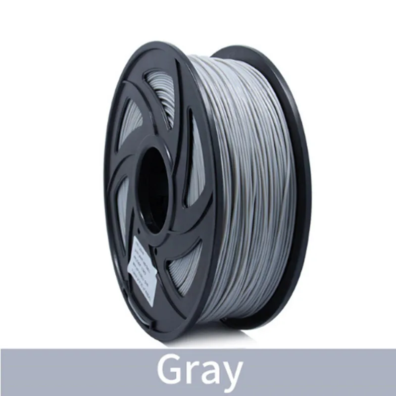 Gray 1 кг 1,75 мм PLA Синтетическая нить печати красочные материалы для 3D-принтеры накаливания экструдер ручка Радуга Пластик аксессуары цвета красный, серый - Цвет: Gray