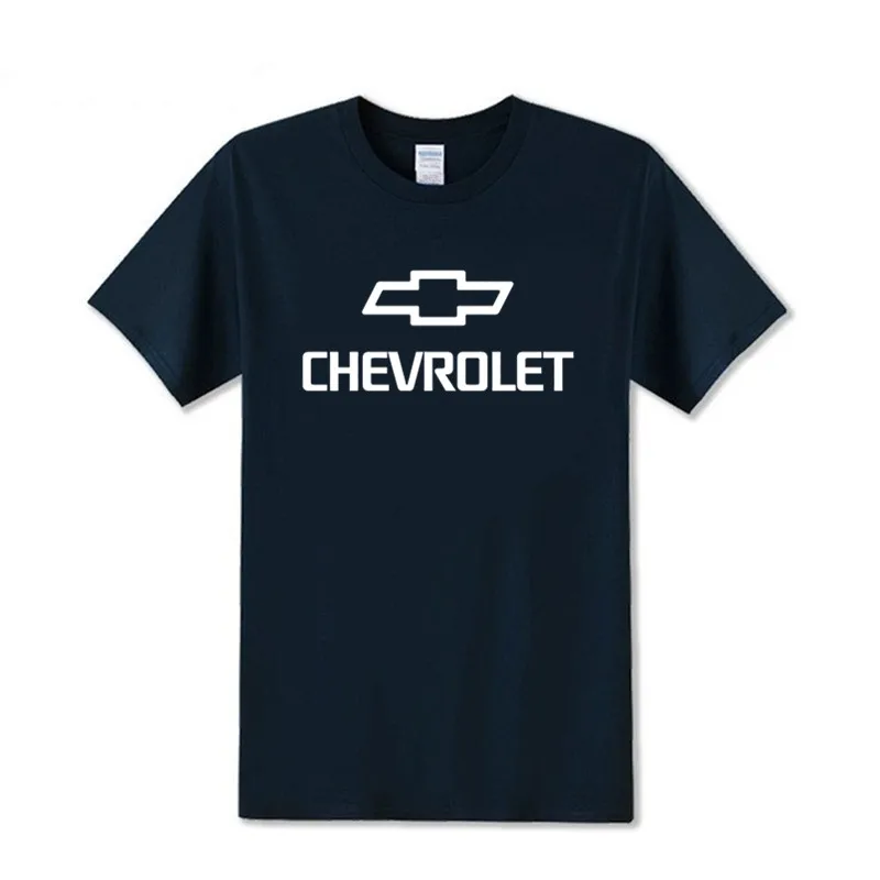 Мужские футболки с принтом, женские хлопковые футболки Chevrolet corvette с коротким рукавом, одноцветные повседневные Высококачественные XS-4XL - Цвет: Navy Blue