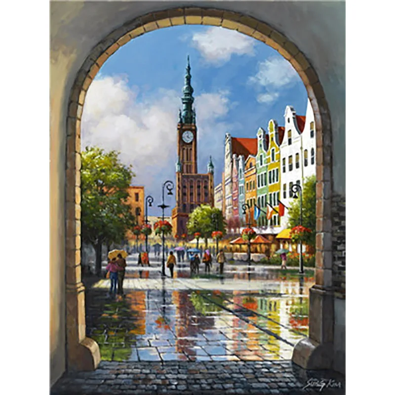 painting by numbers5 Пейзажная живопись по номерам краска по номерам для взрослых Сделай Сам Раскраска по номерам масляная пронумерованная цифра paintingspinture par num - Цвет: painting by numbers5