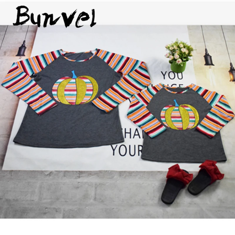 Bunvel/футболка для мамы и дочки; одежда для маленьких мальчиков и девочек; футболка с круглым вырезом и леопардовым принтом в стиле пэчворк; семейная одежда; 5