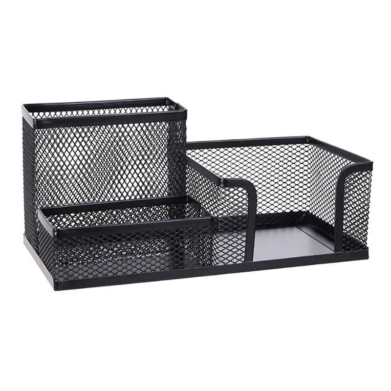 

Metal Desktop Pen Holder Office Storage Box Pencil Desk Mesh Organizer GT66