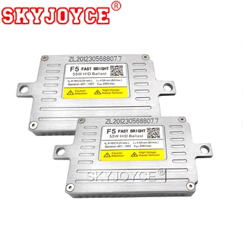 

SKYJOYCE 2PCS AC 55W HID Xenon Ballast DLT F5 Fast Start Replacement Headlight Ballast For Auto Car Xenon Bulb Kit H1 H7 H11 D2H