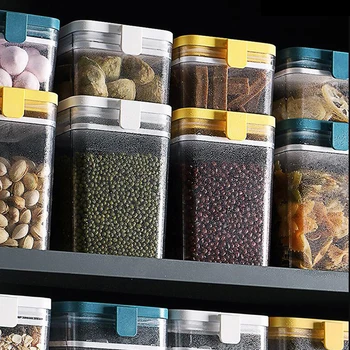

Transparent Plastic Sealed Cans Kitchen Refrigerators Keep Fresh Storage Box Kitchen Storage Organizations
