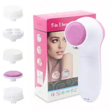 Массажная Очищающая щетка для лица 5 в 1 Набор Водонепроницаемая Очищающая щетка для лица с 5 отшелушивающими щетками для удаления черных точек