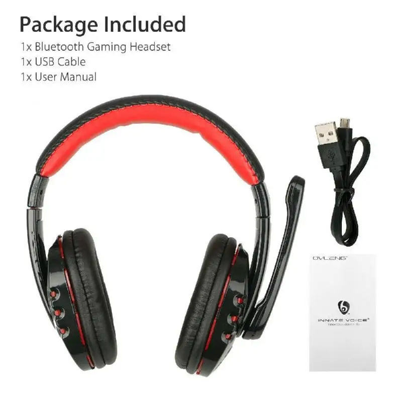 Soft PU Headphones Wireless Gaming Headset with Microphone With Extra Mic muted function Surround For PC Laptop