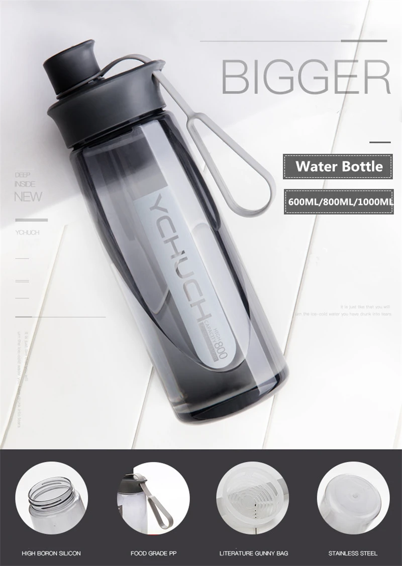 Вассер Flasche протеиновый шейкер Tragbare Flasche спортивный кемпинг Wandern Wasser Flasche Mit Tee-ei Kunststoff Tasse 600/800/1000 мл