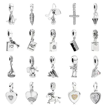 

PDB DZ 18 925 Silver Glittering Love Spirit Feathers Birthday Wish Card Baby Treasure Charm Pendant.