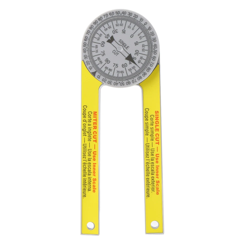 Wood Drawing Measuring Tools 3D Plastic Angle Ruler 7" Miter Saw Protractor For Carpenters Plumbers And All Building Trades