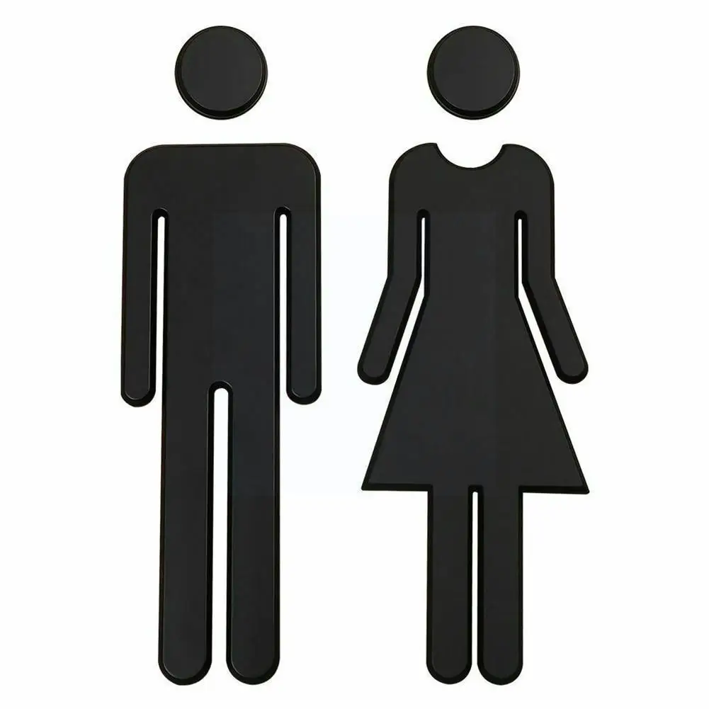3D DIY Man &amp Woman Toilet Sticker WC Door Sign Decals Signs Washroom Decor Wall Plaque Signage Removable Restroom T J6S4 | Дом и сад