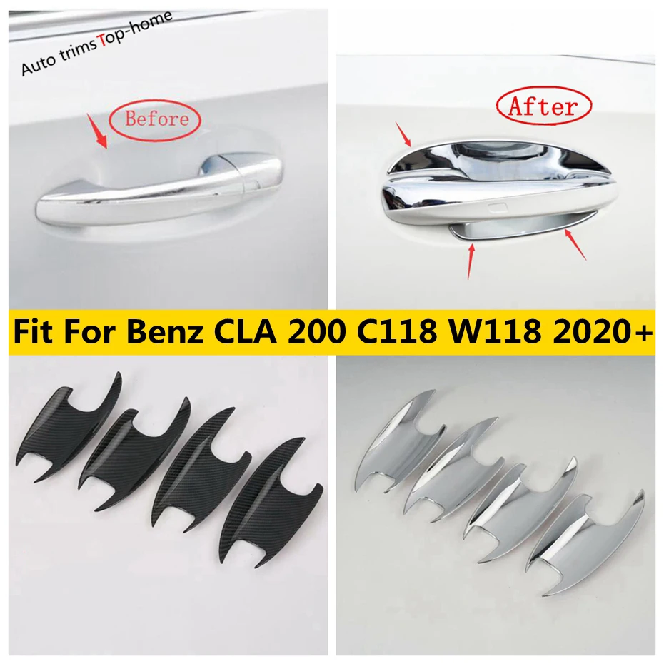 

Exterior Outside Door Pull Handle Bowl Cover Trim Fit For Mercedes-Benz CLA 200 C118 W118 2020 - 2022 Accessories