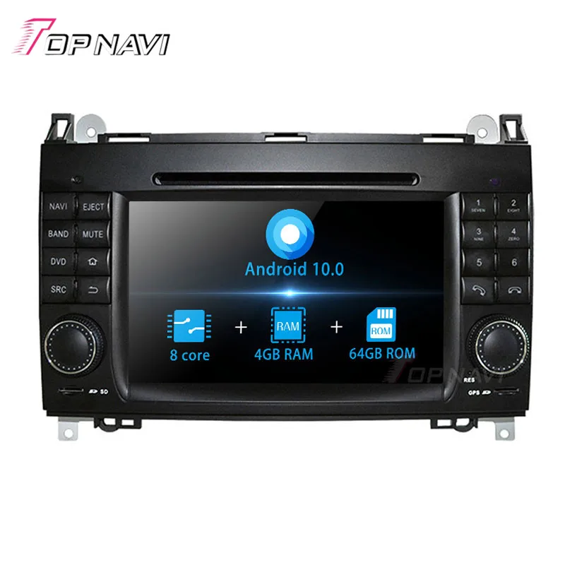 TOPNAVI Android 10 0 автомобильный DVD GPS навигатор для Benz A class W169 B W245 Viano Vito Sprinter (2004 2013) VW Crafter