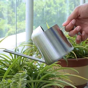 

300ML Stainless Steel Garden Supply Water Can Plant Practical Durable Long Mouth Garden Sprayer Pot High Quality Water Can