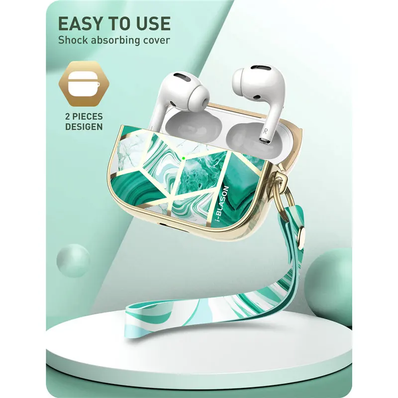 Capa I-blason Cosmo Projetada para Airpods Pro Capa Protetora de Mármore de 360 Graus Compatível com Apple Airpods Pro2023 - Image 5
