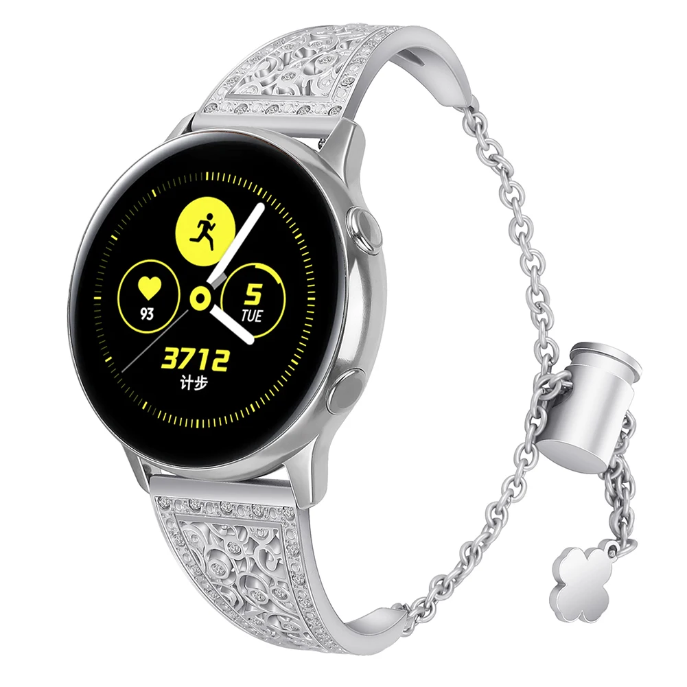

Stainless Steel Decoration Diamond Encrusted Accessories Daily Watchband Easy Install Removable Adjustable Stylish For Samsung