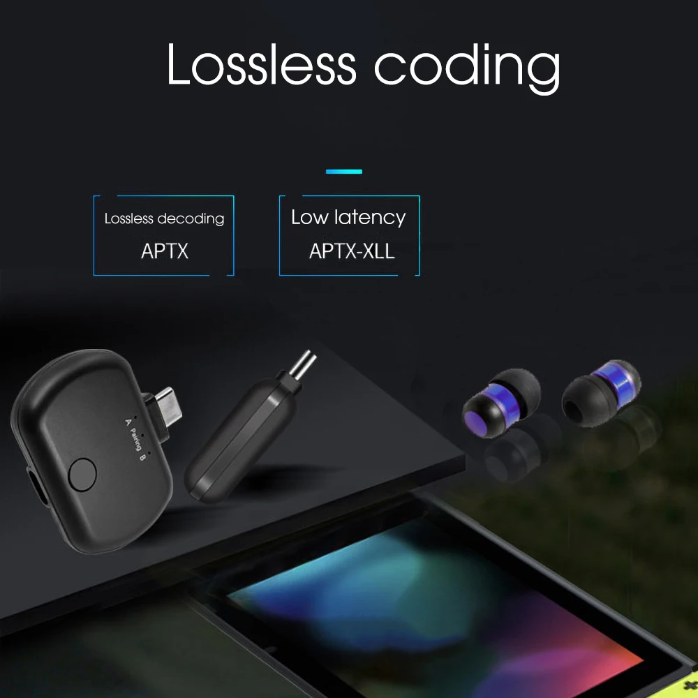KEBIDU Bluetooth 5,0 аудио передатчик с usb type-C aptx-ll низкая задержка для nintendo Switch для PS4 PC tv наушники Колонки