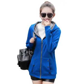 

Warm Spring Casual Zipper Coats Moderate Feel Normal Length Elasticity Casual Women Sports Outwear Trendy Streetwear