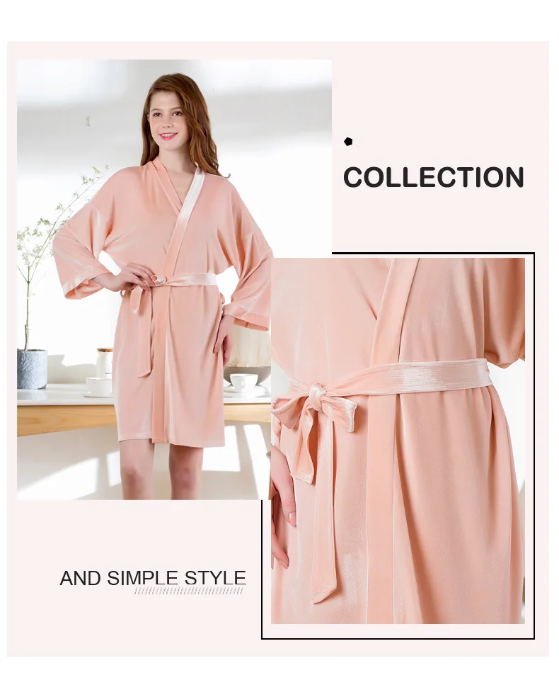 Осень-зима, Женский бархатный халат в стиле ретро с длинными рукавами, красивая бархатная домашняя пижама одежды, велюровый ночной халат
