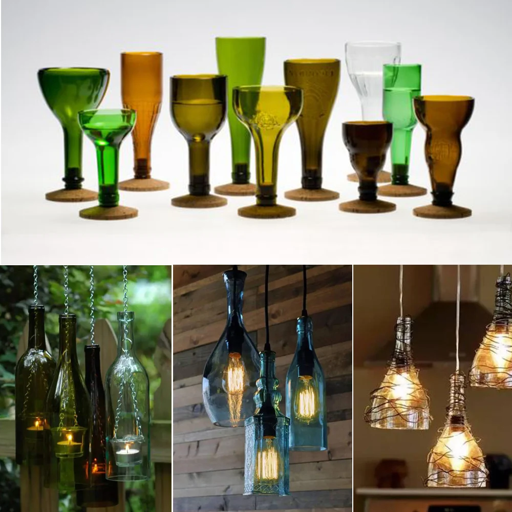Резак для бутылок из нержавеющей стали резак для стеклянных бутылок DIY бутылки для вина и пива режущий инструмент пять колес машина для резки стекла резак