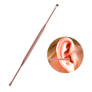 

Double-ended Earpick Wax Remover Stainless Steel Ear Pick Ear Cure Cleaner Spoon Rotating Ear Ear Spoon Cleaning 3Pcs/Set