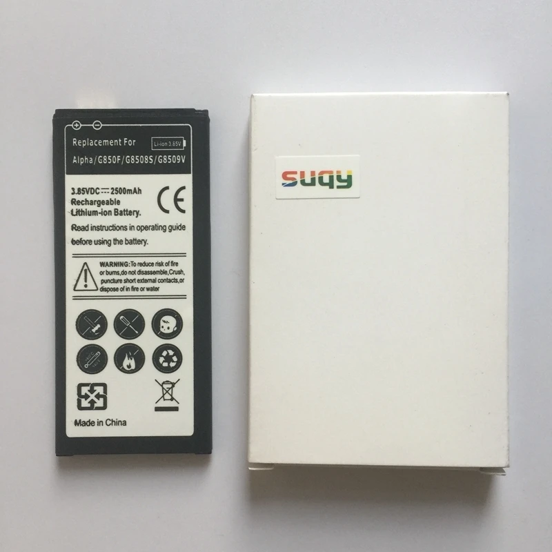 

EB-BG850BBE Battery for Samsung Galaxy Alpha 2500mAh Inernal batteries for G850F G8508S G8509V G850 G8508 G850T G850V bateria