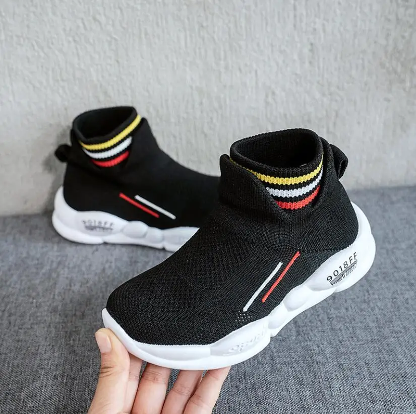 Child Sport Shoes Single Boots New Fashion Breathable Kids Boy Net Shoes Girls Anti-Slippery Sneakers Baby Toddler Running Shoes