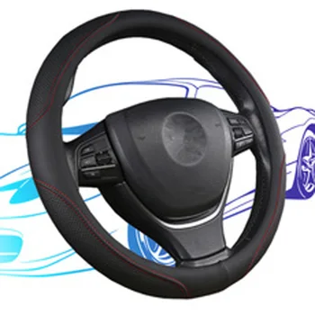 

For Ford/Land Rover/Lexus Steering wheel cover Replacement Interior Breathable Black Comfortable