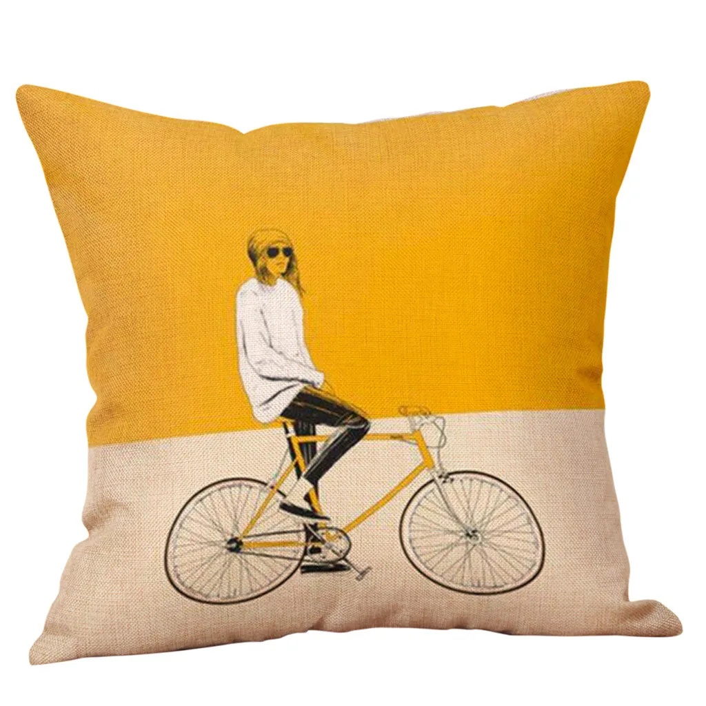 Mustard Pillow Case Yellow Geometric Fall Autumn Cushion Cover Decorative household accessories new arrivals best selling