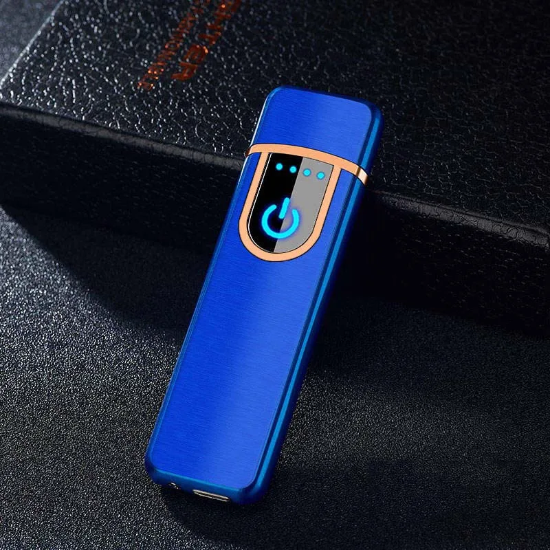 Крутая курительная сигарета с зарядкой от USB Зажигалка сенсорный чувствительный переключатель двухсторонняя Зажигалка ветрозащитные беспламенные электронные зажигалки