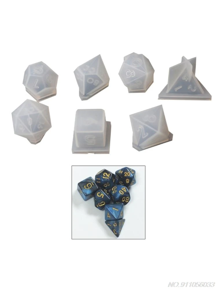 7 Shapes Fillet Square Mold Crystal Epoxy Resin Mold Digital Game Silicone Mould N12 20