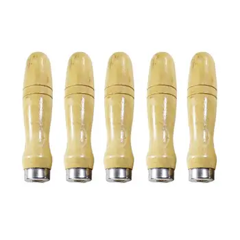 

5pcs Wooden Handle For File Cutting Single-Cut Teeth Cutting Teeth Wood File Handles Woodworking Craft Hand Tool 6 8 10 Inch