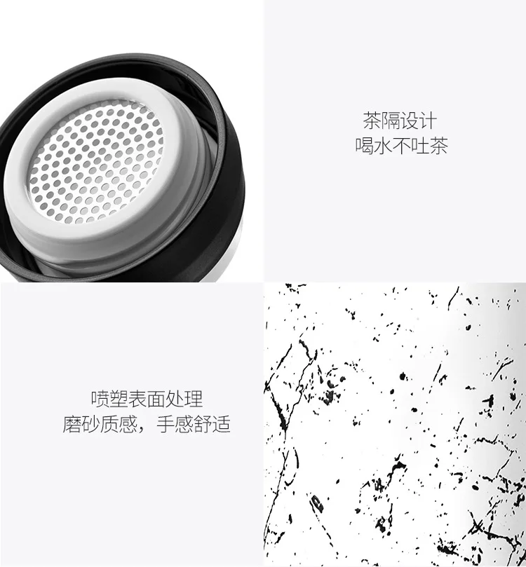 Xiaomi Jordan&Judy, простая Термокружка, 320 мл, нержавеющая сталь, портативный чайник, легко моется, термос-бутылка