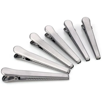 

12 Packs Chip Bag Clips Stainless Steel Sealing Clips Air Tight Grip Round Smooth Edge for Snack Bag Folder Sealing Bag
