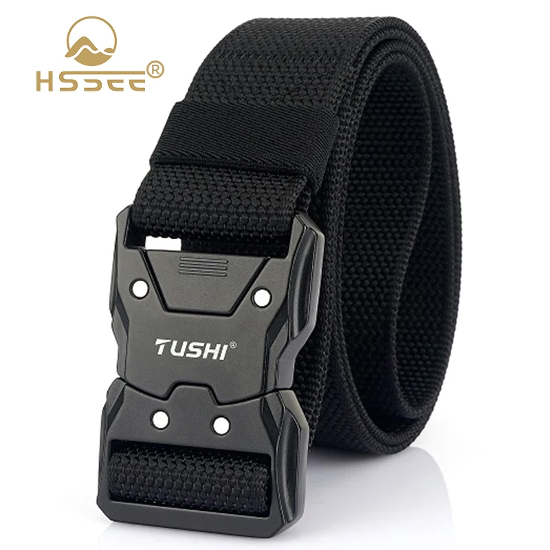 

HSSEE New Tactical Belt for Male 1200D Real Nylon Casual Belt Alloy Metal Buckle Quick Release Men's Military Army Combat Belt