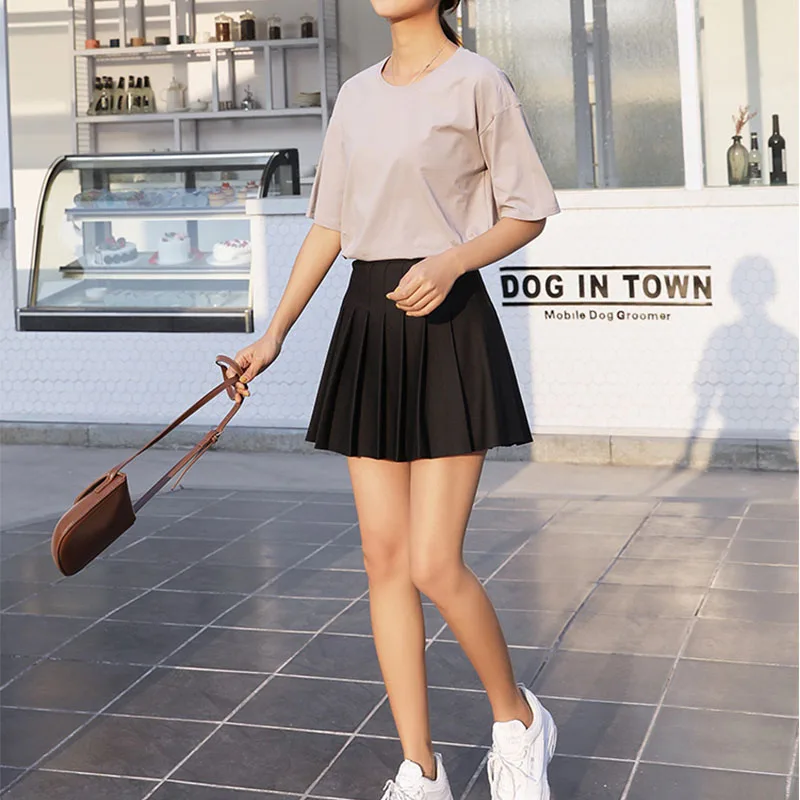 Women Skirt Preppy Style High Waist A-Line Pleated Skirt kawaii Female Mini Skirts Cute Sweet Girls Dance Skirt