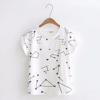 

2019 New fashion T shirt Women cotton casual Short Sleeve Clothes T Shirt Women T-shirt o-neck