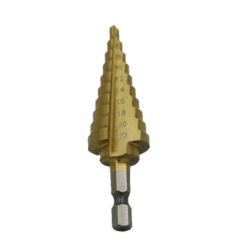 

4-22mm High Speed Steel Step Drill Reaming Aluminum Plate Drill Bit Multi-function Hex Handle Straight Groove Reaming Drill