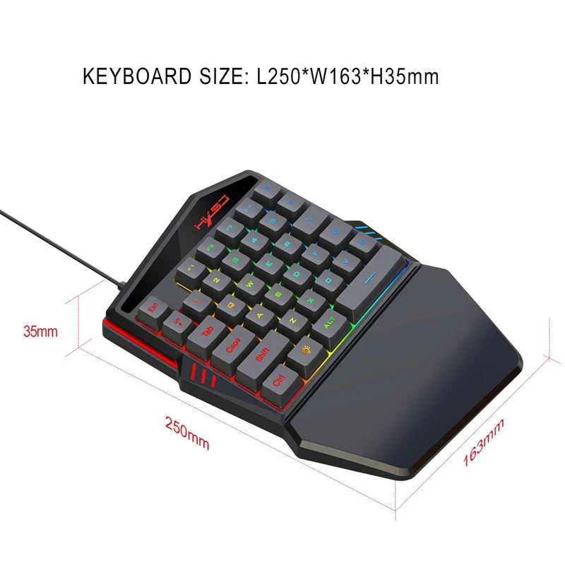 HXSJ V100+ A866 клавиатура мышь набор 35 клавиш мини USB Проводная клавиатура+ мышь компьютерная игровая мышь для Pro Gamer