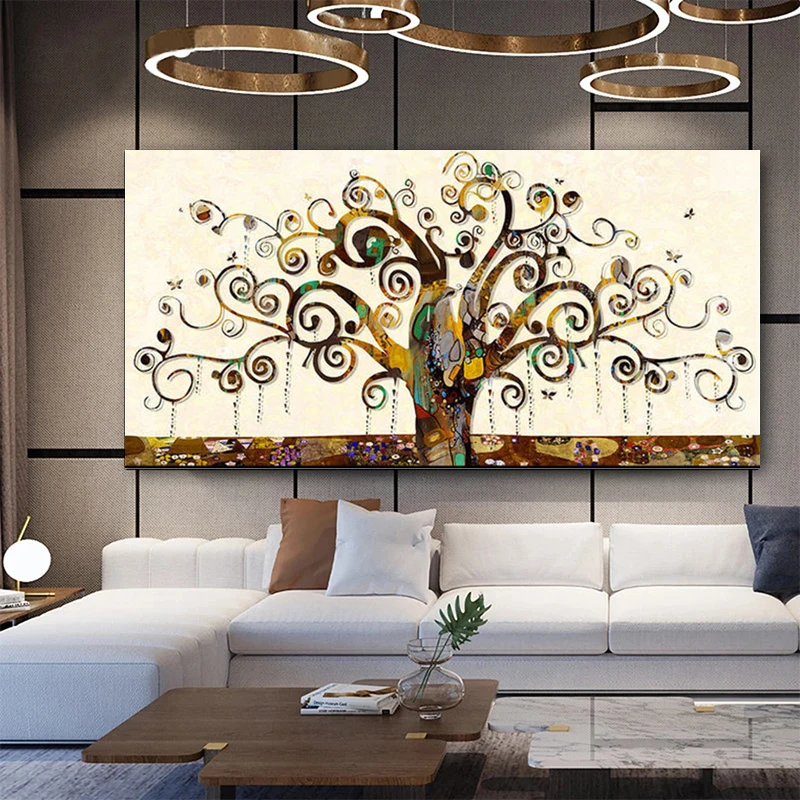 Настенная картина Древо жизни Густава Климта Абстрактная Картина на холсте