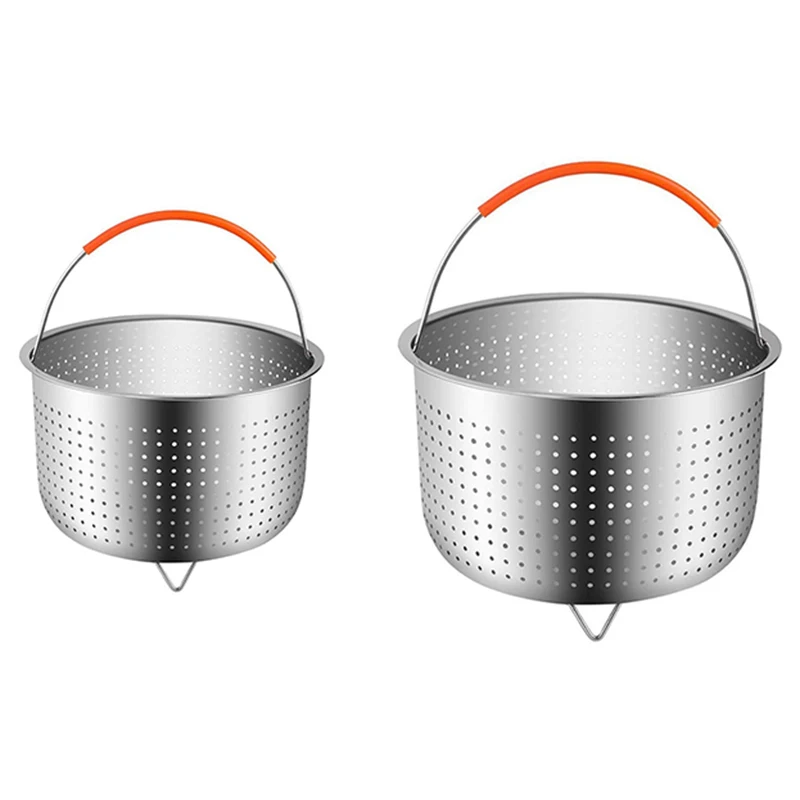 Stainless Steel Steaming Basket Scalding-Proof Cage Multi-Functional Fruit Cleaning | Дом и сад