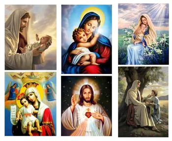 

5D DIY Diamond painting Religious series Jesus Cross stitch Full drill Embroidery home decoration