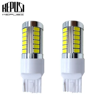 

2pcs T20 LED W21/5W W21W WY21W 7440 7443 Auto LED Bulbs Car Brake Reverse Tail Lights 12V White Turn Signal Bulbs DRL