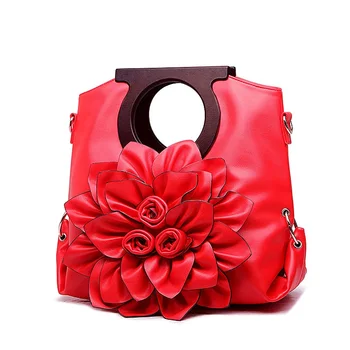 

Women New Fashion Sweety Large Capacity Flowers Tote Handbags Shoulder Bag Crossbody Bag Dress Party Club Red Wedding Bag