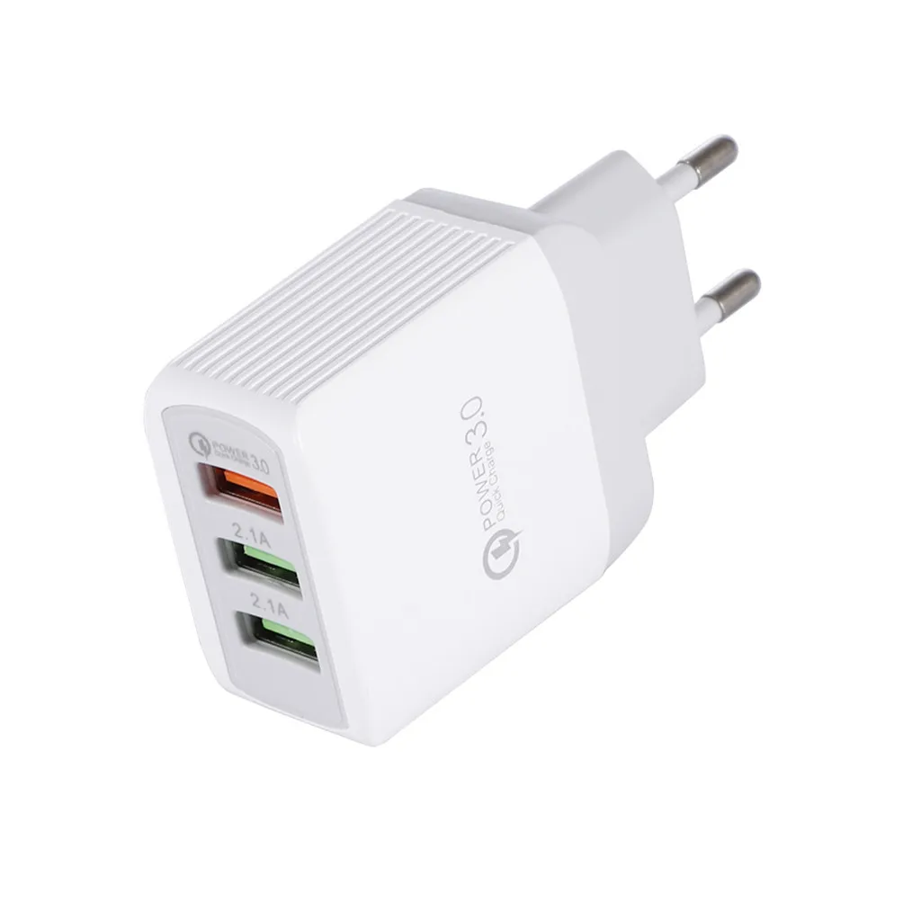 H20 Новое поступление 3 порта USB зарядное устройство 18 Вт Быстрая зарядка настенное зарядное устройство адаптер ЕС Великобритания США вилка для iphone ipad mini samsung Xiaomi