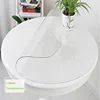 PVC Moisture-proof Tablecloth Round Tablecloth Transparent Kitchen Oil Painting Tablecloth Glass Soft Cloth 3 Color 1.0mm Pad ► Photo 1/5