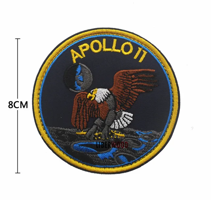 SPACE "Аполлон" патч коллаж Apollo 1, 7, 8, 9, 10, 11, 12, 13, 14, 15, 16, 17, астронавт космический костюм программы сувенирная нашивка значок - Цвет: L