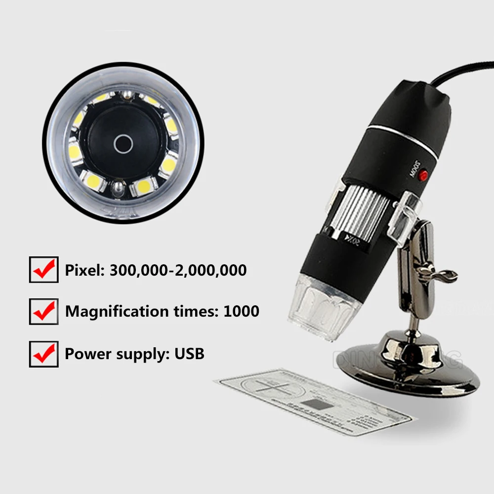 1000 раз HD USB электронный микроскоп портативный ручной увеличительное стекло детектор кожи анализатор кожи