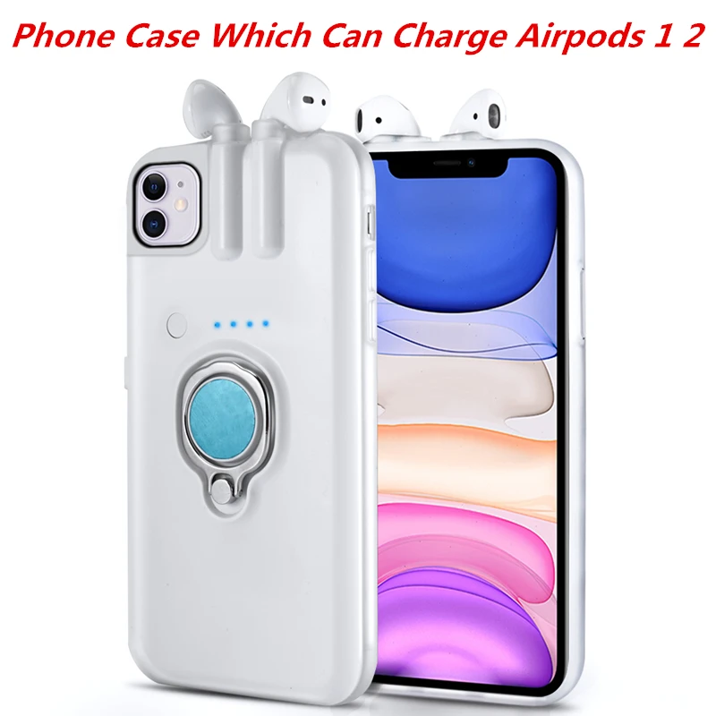 For iPhone 11 Pro Max Case SE 2020 Xs Xr X 8 7 6 6s Plus AirPods 1 2 Charging Box Earphone Holder |