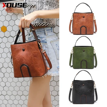 

YOUSE Female bag 2020 Wild messenger bag Hand carry Bucket bag Shoulder bag Handbag luxury handbag feminine Trend atmosphere